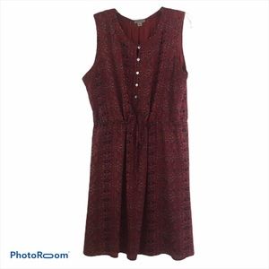 Lucky Brand Red Smocked Sundress